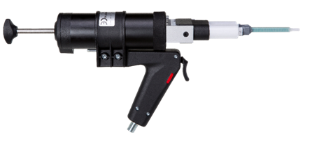 Two-component applicator gun